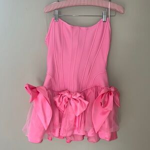 Fashion Nova | Dresses | Pink Corset Dress With Bows | Poshmark
